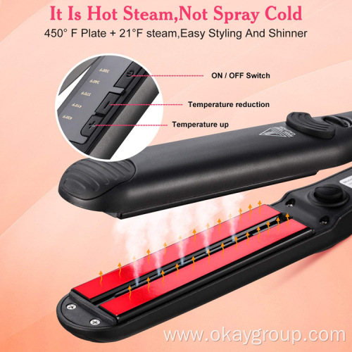 Flat Iron Straightening Iron Curler Steam Hair Straightener